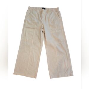GAP DENIM HIGH-RISE WIDE -LEG JEANS. COLOR: ROSE. OVERSIZED. SIZE X-LARGE.